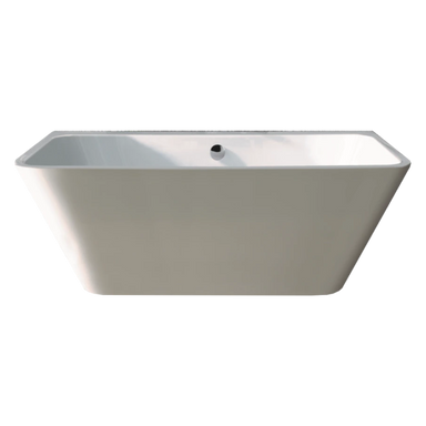 BC Designs Ancora Acrylic Square Bath, Back-To-Wall Bathtub, 1700x750mm