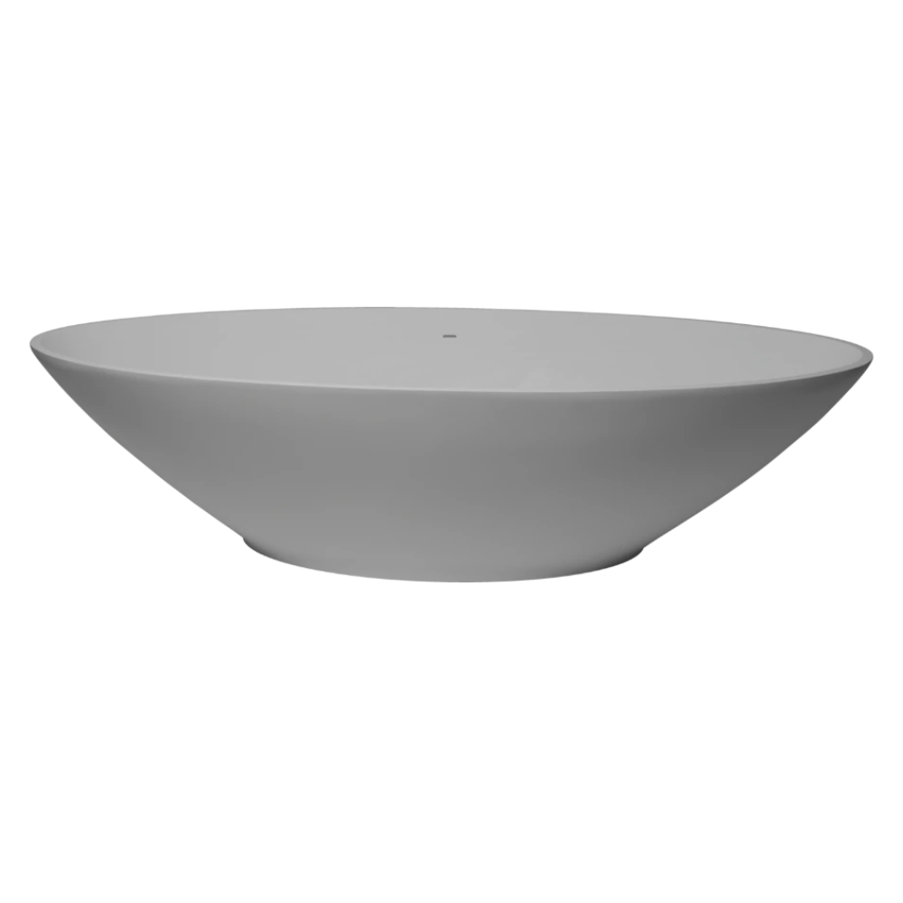 BC Designs Tasse Cian Freestanding Oval Bath, White & Colourkast Finishes 1770x880mm