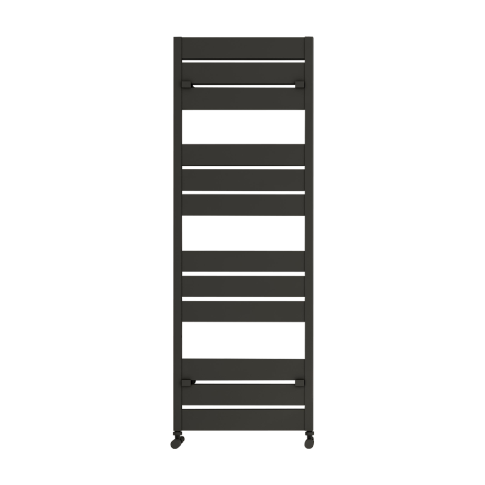 carisa radiator charcoal anthracite vertical ladder heated towel rail with clear background