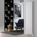 Carisa Chambord Double Vertical Aluminium Radiator, fixed to a white wall in a living space