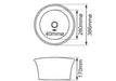Hurlingham Nickel Basin, Round Tub Bathroom Wash Basin, 366x170mm specification