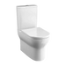 Tissino Nerola Rimless Closed Coupled Pan, Cistern and Wrapover Seat, wrapover seat clear background image