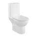 Tissino Orta Close Coupled Pan with Cistern and Seat, clear background image