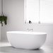 Tissino Tanaro Freestanding Bath with or without Ledge Gloss White Finish size 1680mm x 780mm lifestyle image