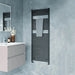 Tissino Hugo2 Heated Towel Radiator H1652xW600mm, anthracite fixed to a bathroom wall