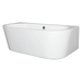 BC Designs Ancora Acrylic Bath, Back-To-Wall Bathtub, Polished White, 1640x760mm