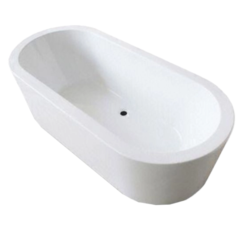 BC Designs Plazia Acrylic Freestanding Bath, Double Ended Bath, Polished White, 1780x800mm