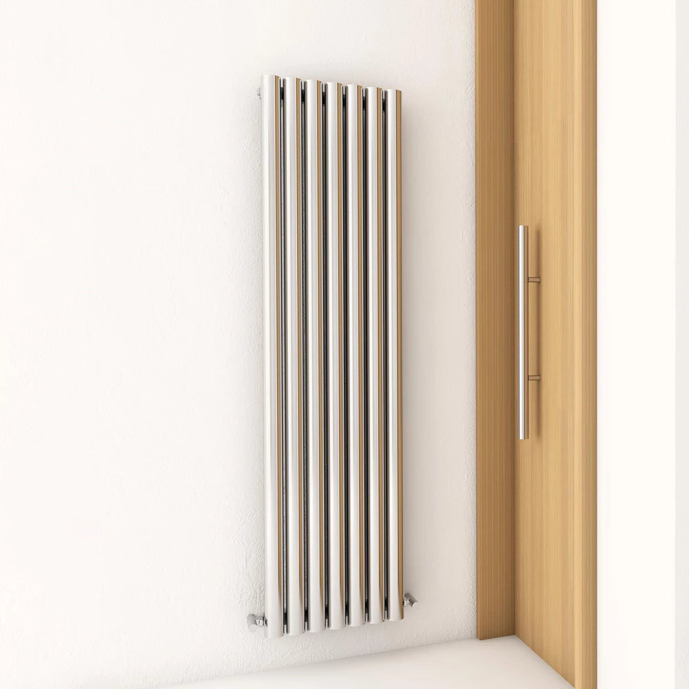 Carisa Mistral Stainless Steel Vertical Radiator in a living space