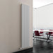 Carisa Monza Vertical White Double Aluminium Radiator, in a living space