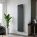 Eucotherm Delta Vertical Aluminium Radiator, 1800x415mm in a living space