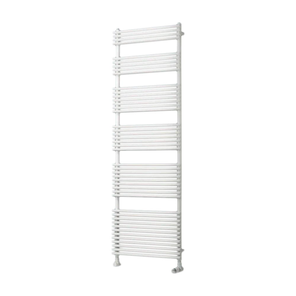 Eucotherm Kalida Towel Radiator in white, shown on a clear background image