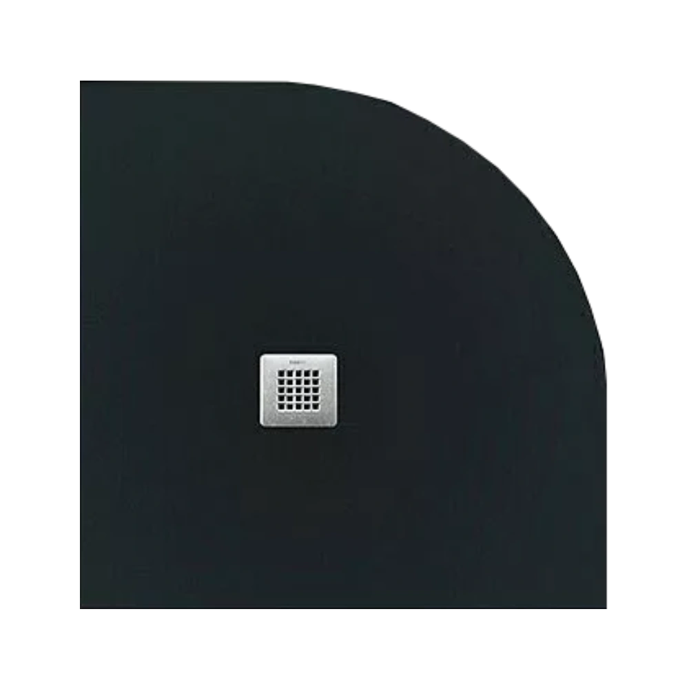 Tissino Giorgio2 Quadrant Slate Shower Tray, 4 Slate Finishes - 900x900mm, black