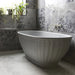 BC Designs Casini Cian Freestanding Bath, Double Ended Boat Bathtub 1680x750mm, powder grey side image