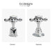 BC Designs Victrion Crosshead Deck Mounted Bath Shower Mixer in Domed or Exposed collars for bathroom