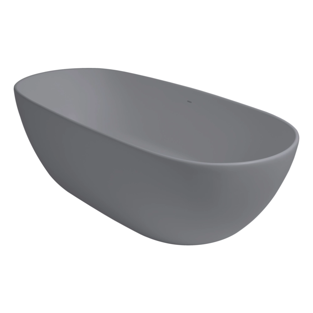 BC Designs Crea Cian Freestanding Bath, Double Ended Bath, 1665x780mm powder grey