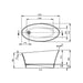 BC Designs Delicata Cian Freestanding Bath, 8 ColourKast Finishes 1520mm x 715mm BAB020 technical drawing