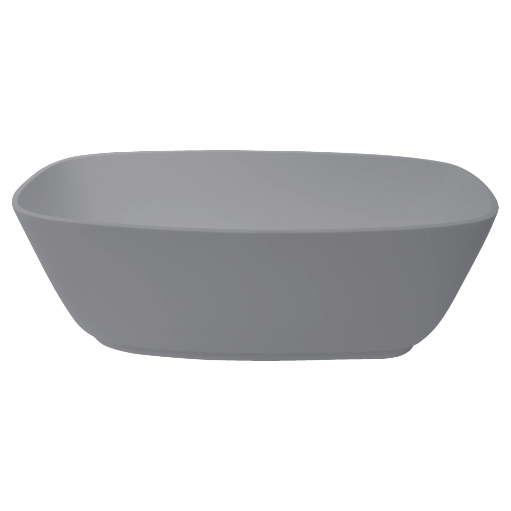 BC Designs Divita Cian Freestanding Bath, White & Colourkast Finishes 1495mm x 720mm BAB074 BAB075 powder grey