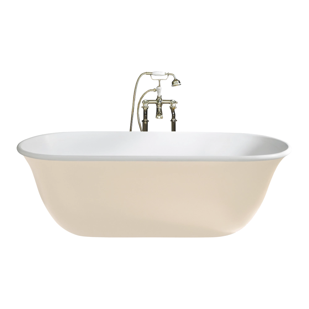 BC Designs Omnia Cian Freestanding Bath, Double Ended Bathtub, Bespoke Painted 1615x760mm BAB078 in cream