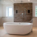 BC Designs Ovali Acrylic Bath, Double Ended Boat Bath, Polished White, 1805x850mm bathroom image