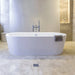 BC Designs Plazia Acrylic Freestanding Bath, Double Ended Bath, Polished White, 1780x800mm bathroom