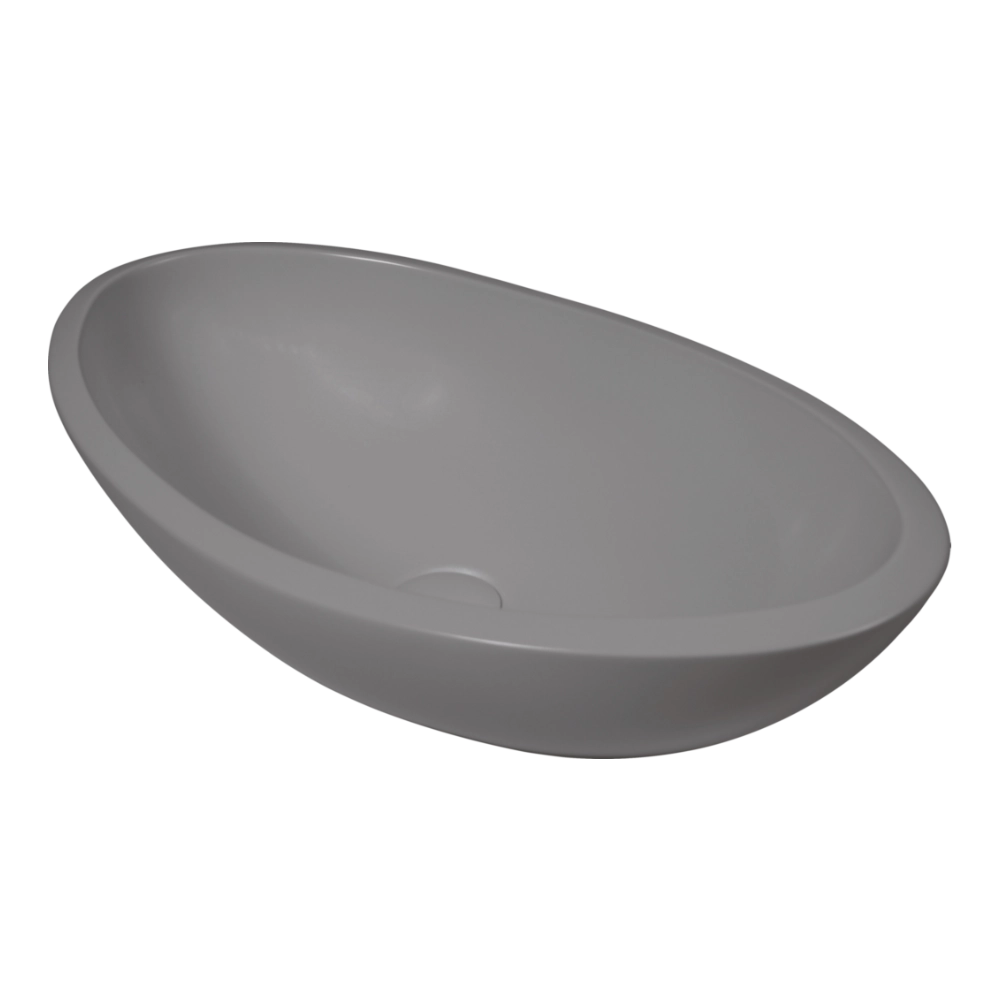 BC Designs Tasse Gio Cian Bathroom Wash Basin sink in industrial grey finish