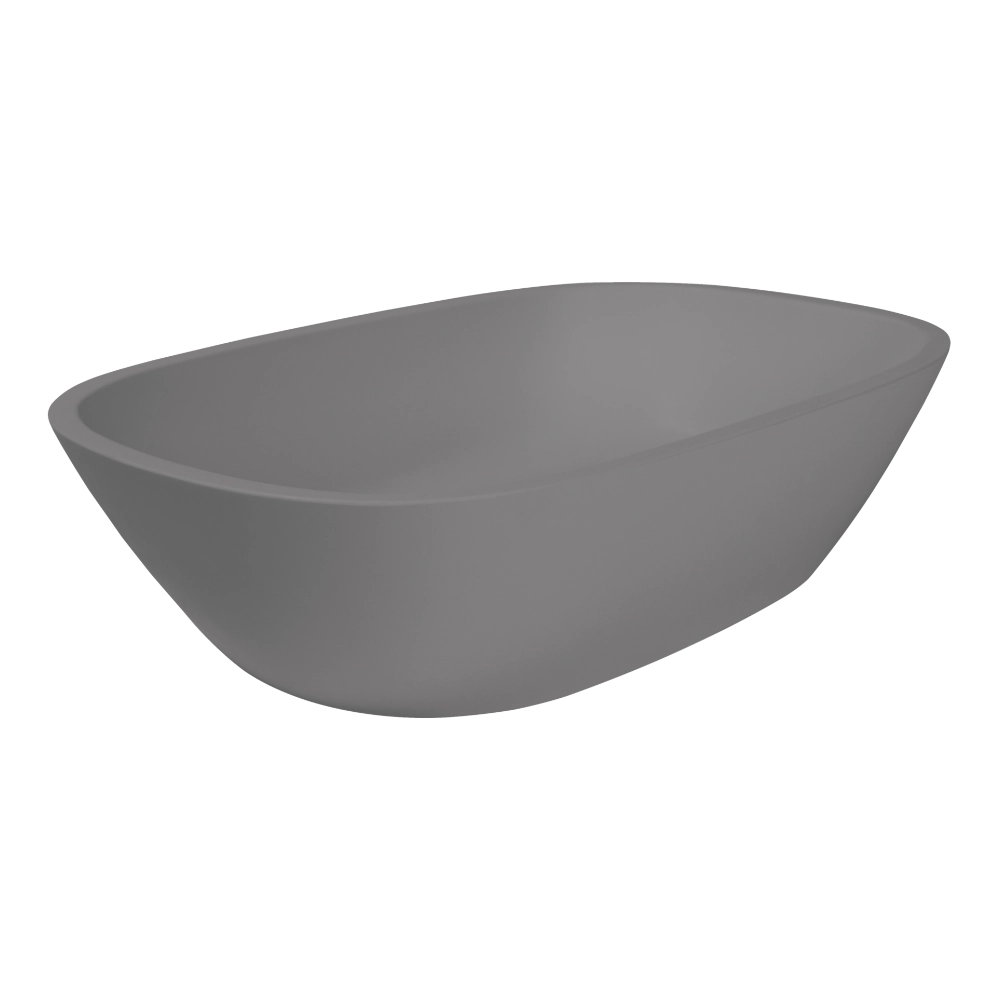 BC Designs Vive Cian Bathroom Wash Basin 530mm in industrial grey finish