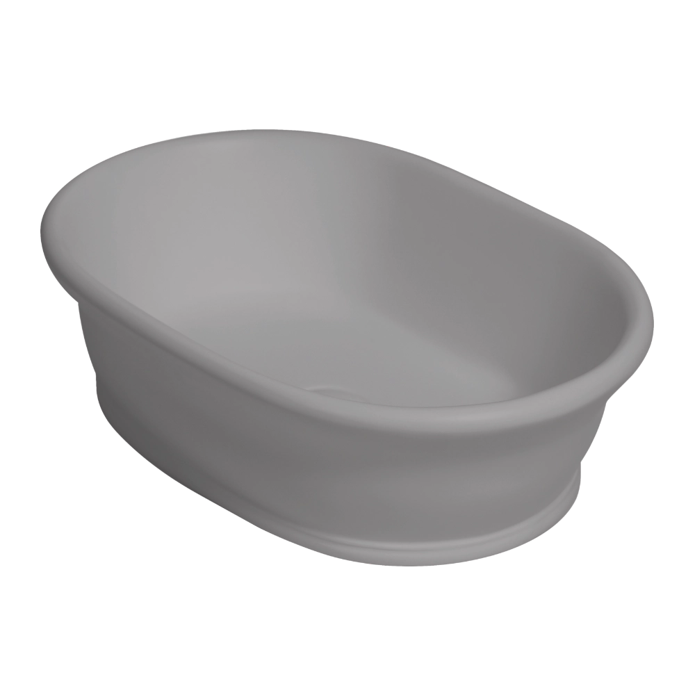 BC Designs Bampton Aurelius Cian Countertop Bathroom Basin 535mm in industrial grey finish