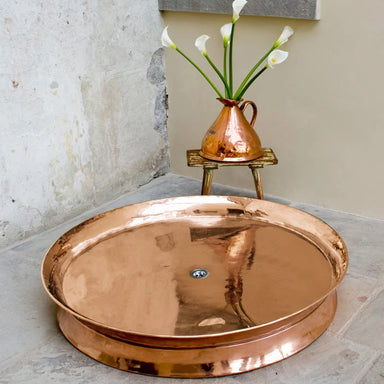 Hurlingham Rotunda Large Round Luxury Copper Shower Tray 1190x195mm image