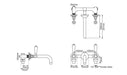 Hurlingham Lever 3-Hole Wall-Mounted Bathroom Basin Mixer Taps specification