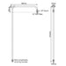 Hurlingham Shower Arm With Riser Rail 1018x488mm specification drawing