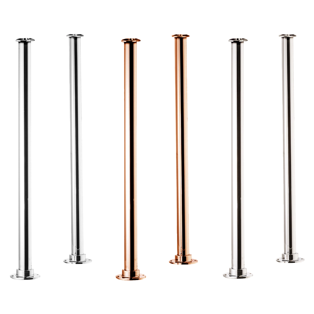 Hurlingham Traditional Stand Pipe Legs, 813x88mm chrome, nickel or copper