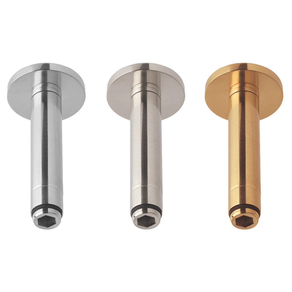 BC Designs Victrion Ceiling Mounted Shower Arm brushed chrome, nickel and copper