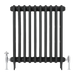 Arroll Cast Iron Radiator on white background with chrome finish thermstatic valves
