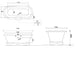 Arroll Chaumont Freestanding Bath Cast Iron 1700x770mm technical specification