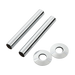 Arroll Radiator Pipe Cover Sleeves Shroud Kit with Base Plate 130mm in length and in Chrome Finish