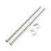 Arroll Radiator Pipe Cover, Sleeves, Shrouds Kit with Base Plate in length 300mm and Polished Nickel Finish on white background