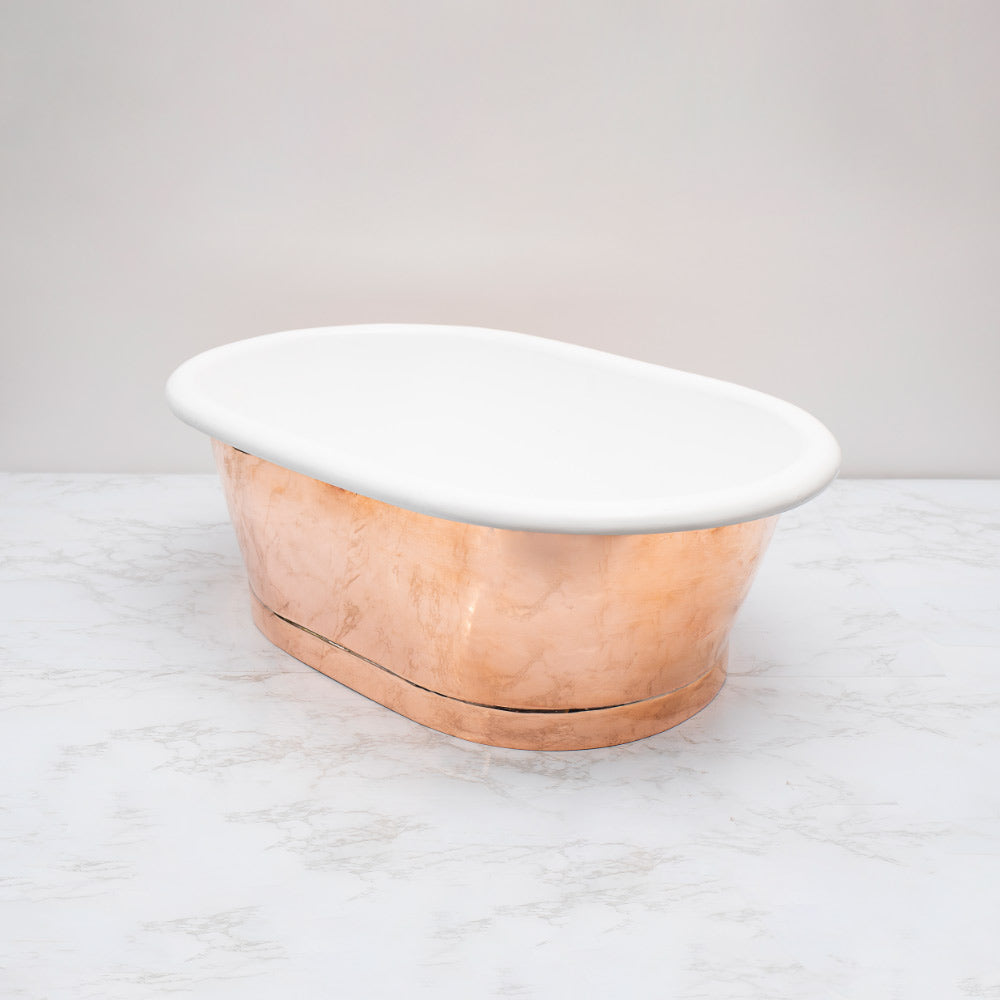 BC Designs Copper Enamel Roll Top Bathroom Wash Basin 530mm x 345mm