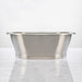 BC Designs Tin Copper Roll Top Bathroom Wash Basin or Sink 530mm x 345mm on marble table