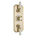 BC Designs Victrion Triple Thermostatic Concealed Shower Valve 2 Outlets in polished gold finish