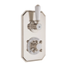 BC Designs Victrion Twin Thermostatic Concealed Shower Valve, 1 Outlet in polished nickel finish