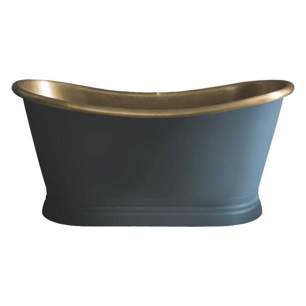BC Designs Antique Copper Roll Top, Bespoke Painted Boat Bath 1500mm x 725mm BAC047 on clear background