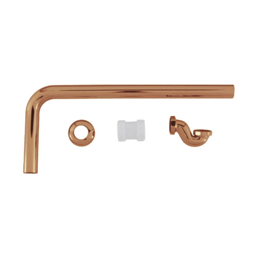 BC Designs Exposed Low Bath Trap with Adaptor & Pipe copper