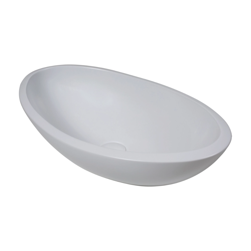 BC Designs Kurv Cian Bathroom Wash Basin clear white