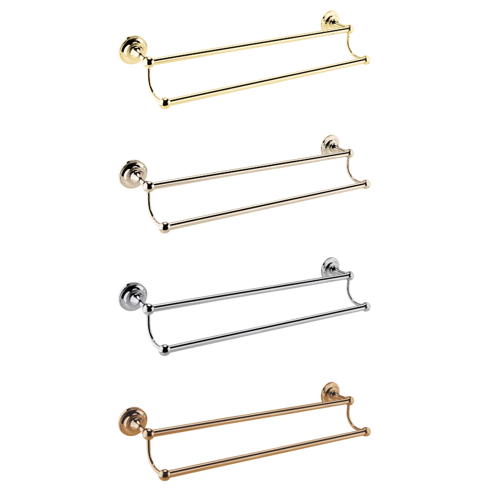 BC Designs Victrion Double Towel Rail, Luxury Towel Rail 170x660mm all finishes