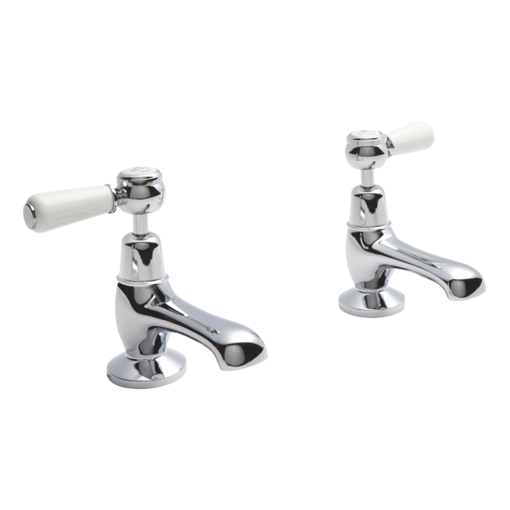 BC Designs Victrion Lever Basin Pillar Taps in polished chrome finish CTB105 for Bathroom Sink