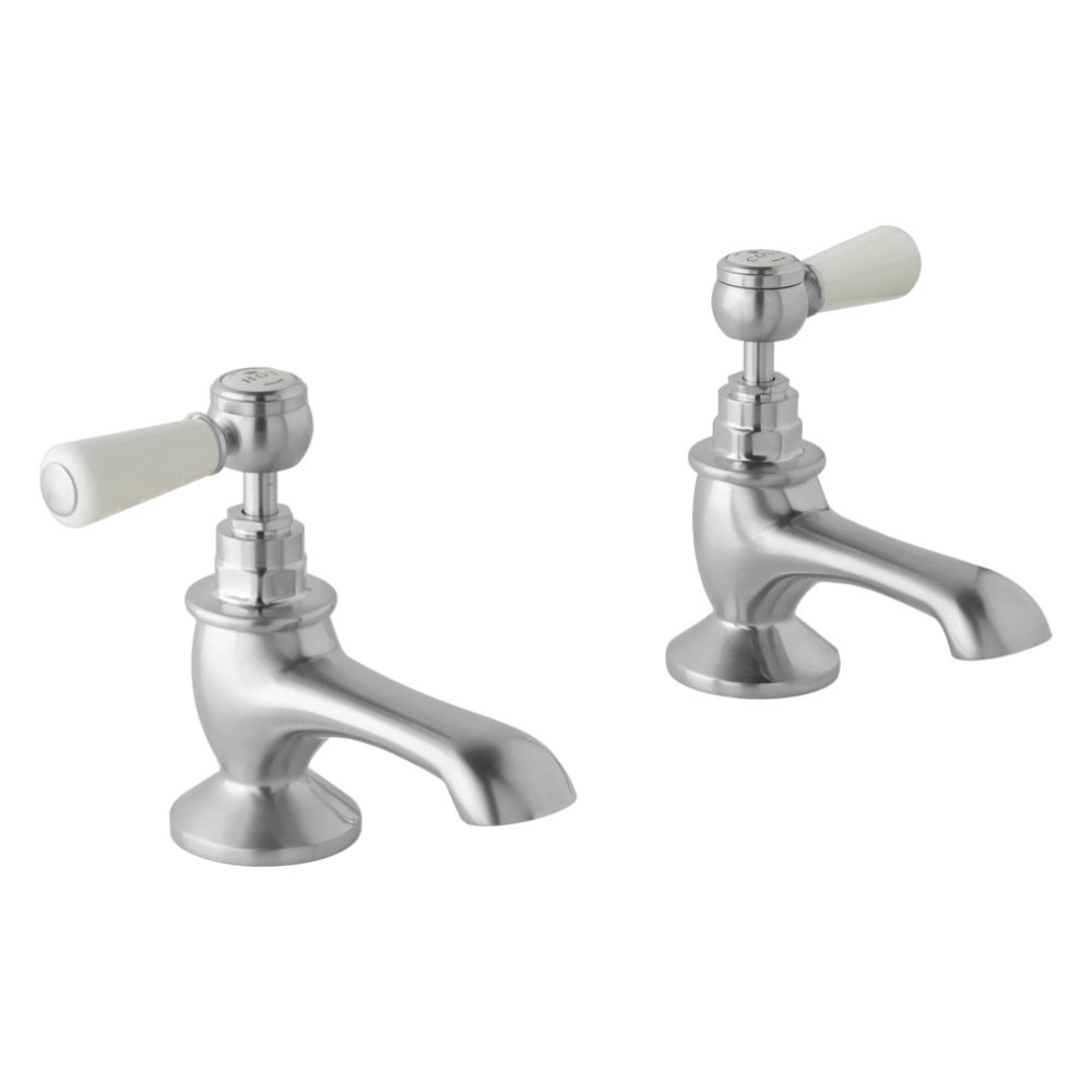 BC Designs Victrion Lever Pillar Bath Taps in Brushed Chrome finish CTB110BC for bathroom bath