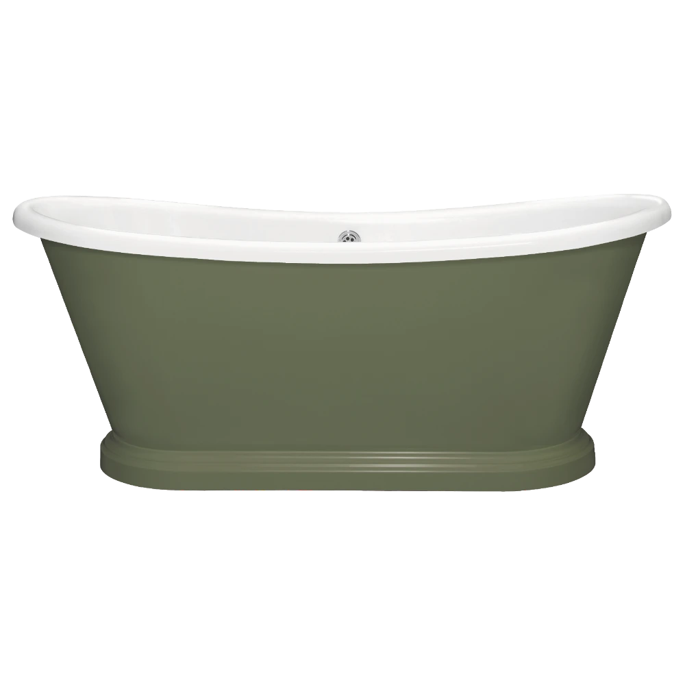 BC Designs Traditional Boat Bath Acrylic Roll Top Bespoke Custom Painted Bathtub 1700mm x 750mm BAC065 bancha green 298