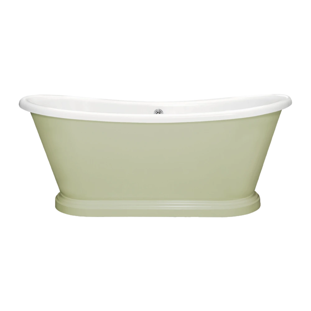BC Designs Traditional Boat Bath, Acrylic Roll Top bespoke custom Painted Bathtub 1580mm x 750mm BAS063 in colour mizzle