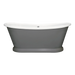 BC Designs Traditional Boat Bath Acrylic Roll Top Bespoke Custom Painted Bathtub 1800mm x 750mm BAS070 downpipe 26