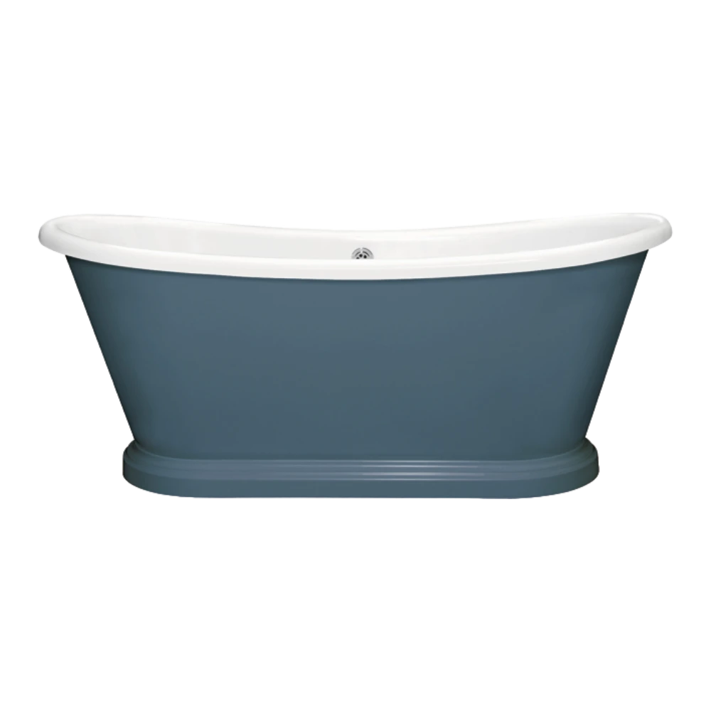 BC Designs Traditional Boat Bath Acrylic Roll Top Bespoke Custom Painted Bathtub 1700mm x 750mm BAC065 stiffkey blue 281